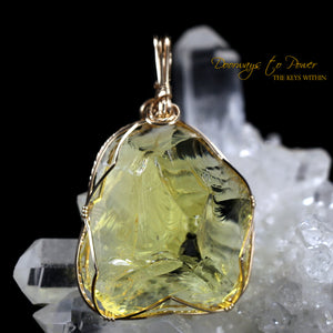 Dynamic Heliodor Andara Crystal Pendant 14k 'Divine Will'
