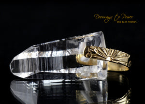 14k Gold Lemurian Pendant