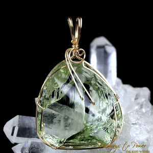 Ethereal Mint Andara Crystal Pendant 14k 'Sacred Resonance'