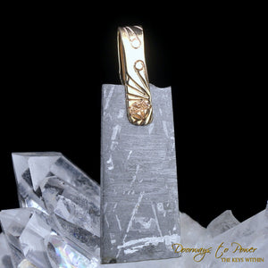 Gibeon Meteorite Light Language Pendant ™ 14k Gold