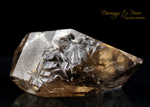 Golden Harmonics Rutilated Spirit Paths Quartz Crystal 'Bridge to Infinity'