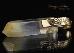 Golden Healer Lemurian Light Language Pendant 14k