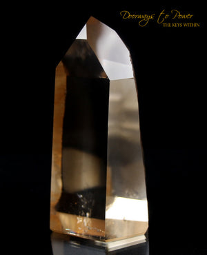 Golden Lemurian Temple Heart Dow Record Keeper Crystal