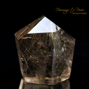 Golden Rutile 8 Sided Grounding Quartz Crystal