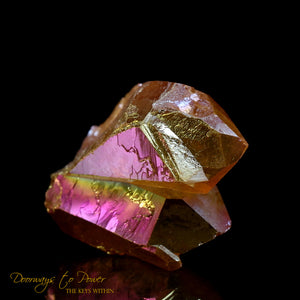 Golden Aura Lemurian Quartz Twin Record Keeper Crystal