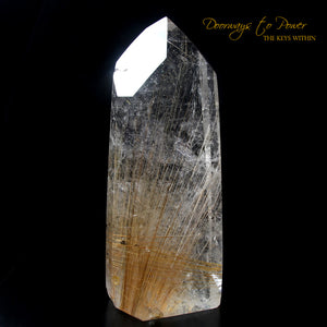 Golden Harmonics Rutilated Spirit Paths Quartz Crystal 'Bridge to Infinity'