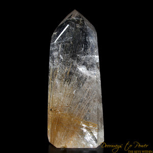 Golden Harmonics Rutilated Spirit Paths Quartz Crystal 'Bridge to Infinity'
