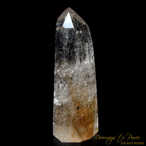 Golden Harmonics Rutilated Spirit Paths Quartz Crystal 'Bridge to Infinity'
