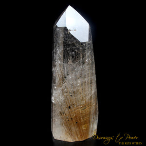 Golden Harmonics Rutilated Spirit Paths Quartz Crystal 'Bridge to Infinity'