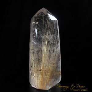 Golden Harmonics Rutilated Spirit Paths Quartz Crystal 'Bridge to Infinity'