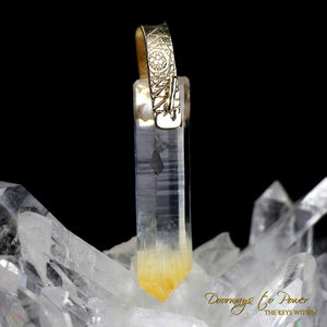 Golden Healer Lemurian Light Language Pendant 14k