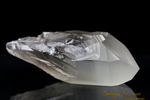 Golden Lemurian White Phantom Quartz Crystal 'Levels'