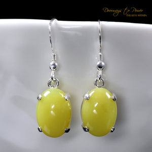 Healerite Crystal Earrings Sterling Silver