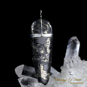 Healers Gold Moldavite Satyaloka Azeztulite Crystal Pendant SS