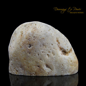 Honey & Cream Azeztulite Crystal Altar Stone Azozeo Activated