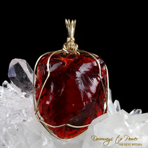 King Solomon Andara Crystal Pendant 14k 'Magic is Sacred'