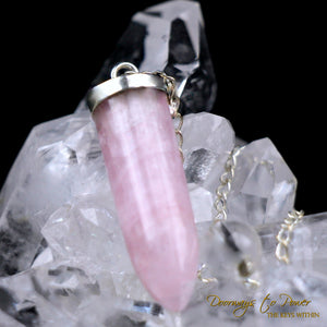 Kunzite Crystal Pendulum SS