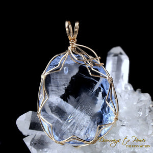 Lady Nellie Blue Andara Crystal Pendant 14k 'First & Final Synthesis'