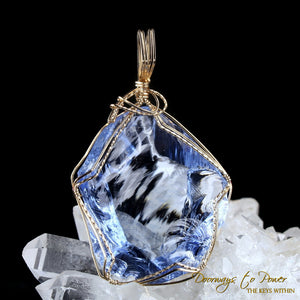 Lady Nellie Blue Andara Pendant 14k 'First & Final Synthesis'
