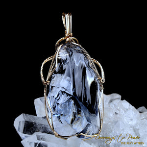 Lady Nellie Blue Andara Crystal Pendant 14k 'First & Final Synthesis'