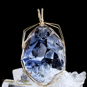 Lady Nellie Blue Andara Crystal Pendant 14k 'First & Final Synthesis'