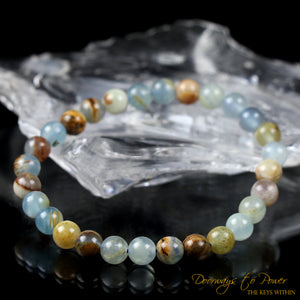 Lemurian Aquatine Calcite Crystal Bracelet