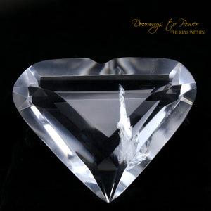 Lemurian Era of Light Pure Quartz Diamond Light Heart Crystal