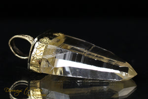 Lemurian Light Language Crystal Pendant 22k