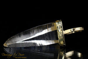Lemurian Light Language Crystal Pendant 22k