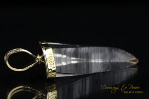Lemurian Light Language Crystal Pendant 22k