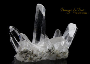 Lemurian Light Quartz Crystal Cluster