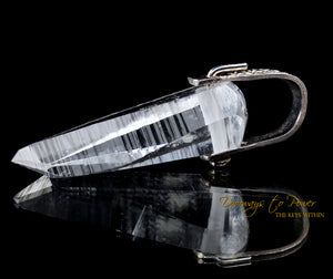 Lemurian Laser Light Language Crystal Pendant .925