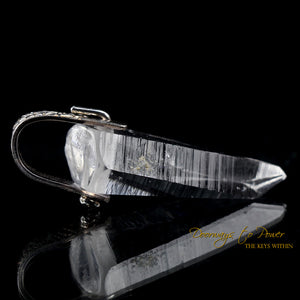 Lemurian Laser Light Language Crystal Pendant .925