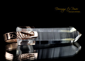 Lemurian Light Language Pendant Rose Gold