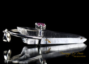 Lemurian & Ruby Laser Quartz Crystal Pendant