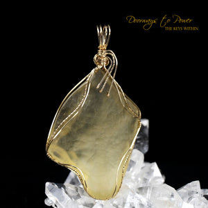 Libyan Desert Glass Crystal Pendant 14