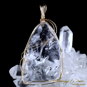 Luminescent Diamond Light Andara Crystal Pendant 14k