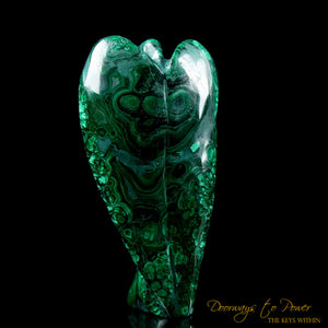 Malachite Crystal Angel Hand Carved