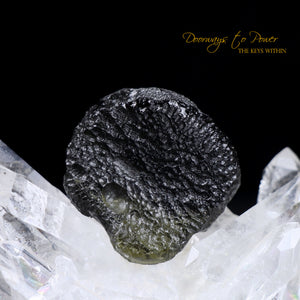 Moldavite Hand Carved Crystal Skull 'Defender of Man'