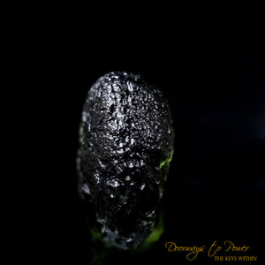 Moldavite Hand Carved Crystal Skull by Leandro de Souza
