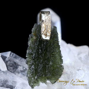 Moldavite Light Language Pendant 14k