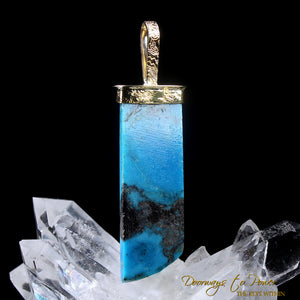 Nacoazoi Turquoise Light Language Crystal Pendant 22k