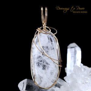 Natrolite Synergy 12 Crystal Pendant 14k