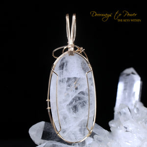 Natrolite Synergy 12 Crystal Pendant 14k