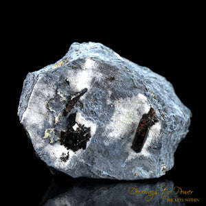 Neptunite with Benitoite on Natrolite Crystal
