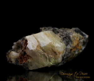 Phenacite & Magnetite Crystal Madagascar