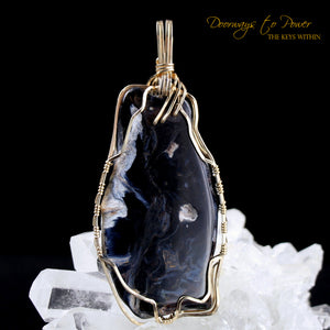 Pietersite Crystal Pendant 14k
