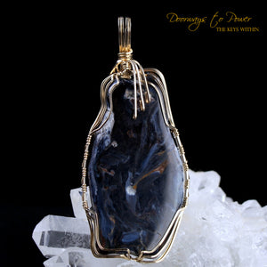Pietersite Crystal Pendant 14k