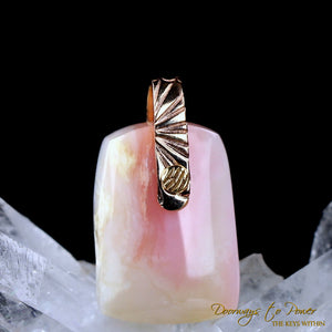 Pink Peruvian Opal Light Language Pendant ™ 14k Gold