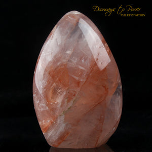 Pink Fire Azeztulite Crystal Altar Stone Azozeo Activated